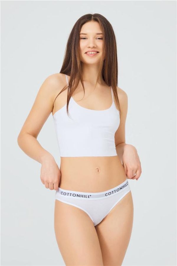 Picture of Cottonhill CH04901010BYZ BY-SY WHITE Womens Panties