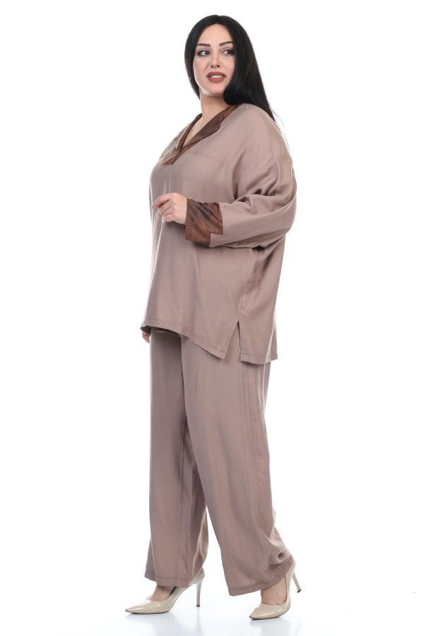 Picture of Wioma 4239xl MINK Plus Size Women Suit