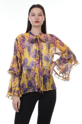 Picture of Serpil 36846 YELLOW Women Blouse