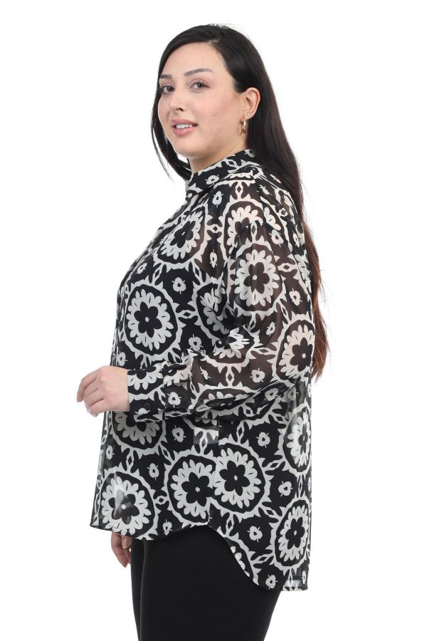 Picture of Mira Mia Y239226xl BLACK Plus Size Women Shirt 