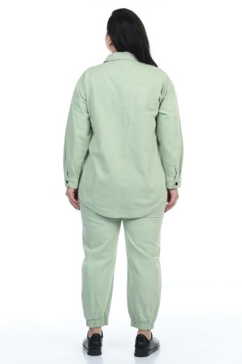 Picture of Velvet 6004xl PISTACHIO GREEN Plus Size Women Suit