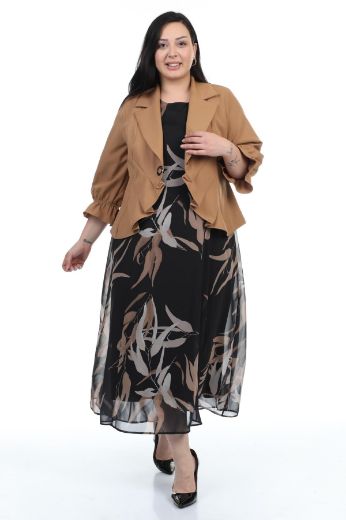 Picture of Wioma 4189xl BROWN Plus Size Women Suit