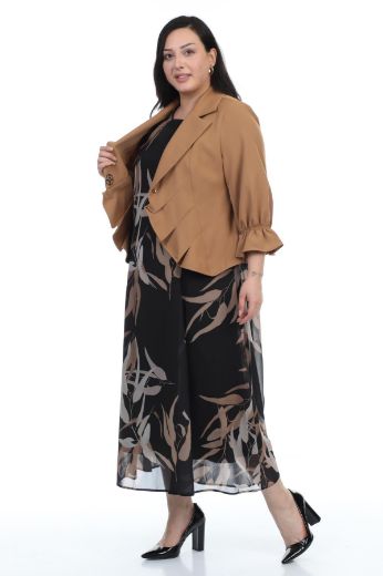 Picture of Wioma 4189xl BROWN Plus Size Women Suit