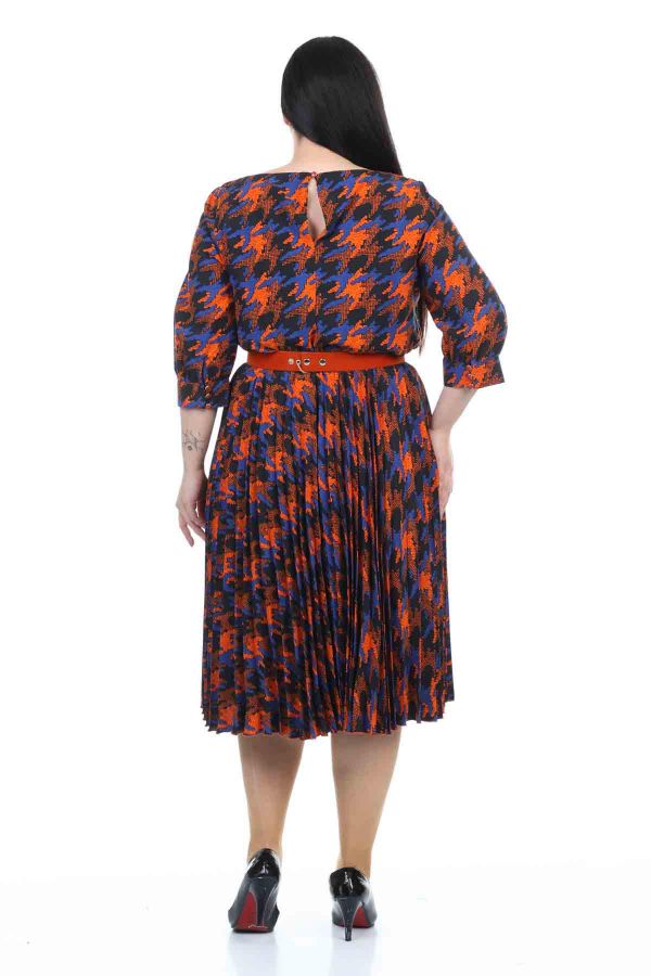 Picture of ROXELAN RDP8190xl ORANGE Plus Size Women Dress 