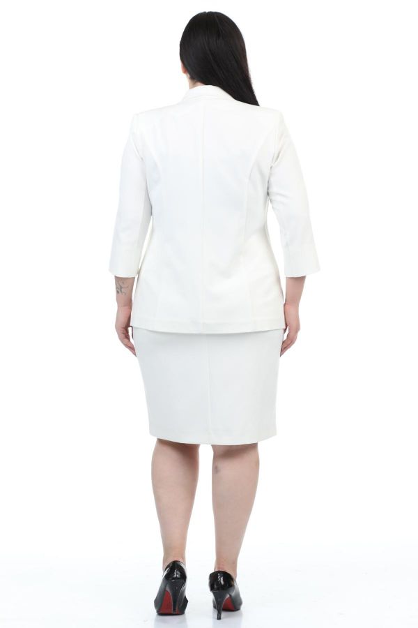 Picture of Modalinda 5077Txl ECRU Plus Size Women Suit