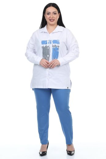 Picture of Tessy 8169xl BLUE Plus Size Women Suit