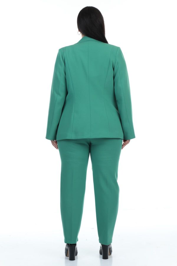 Picture of Womma 73266xl GREEN Plus Size Women Suit