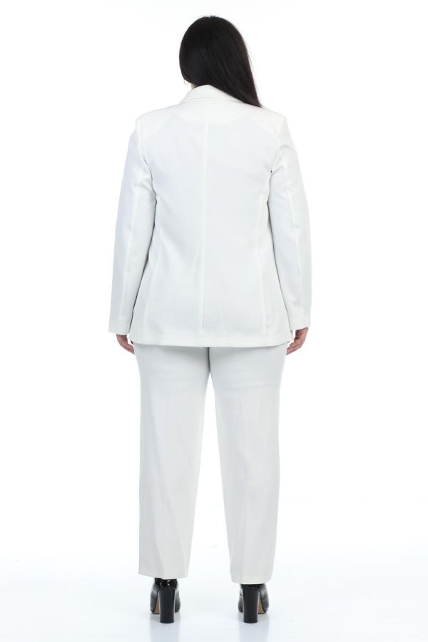 Picture of Womma 72708xl WHITE Plus Size Women Suit