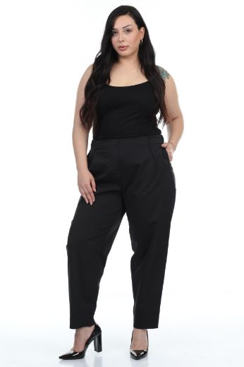 Picture of Mira Mia Y239318xl BLACK Plus Size Women Pants 