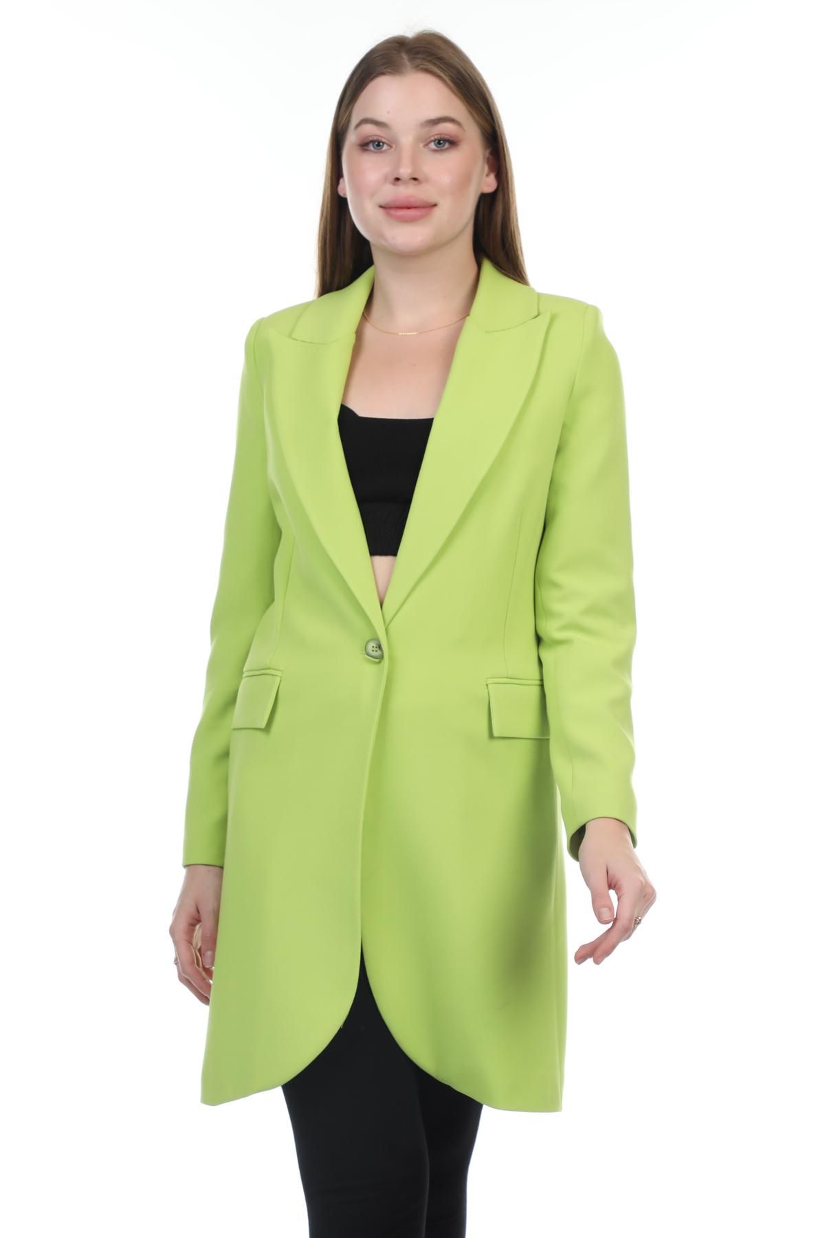 Lime green sale coat women's