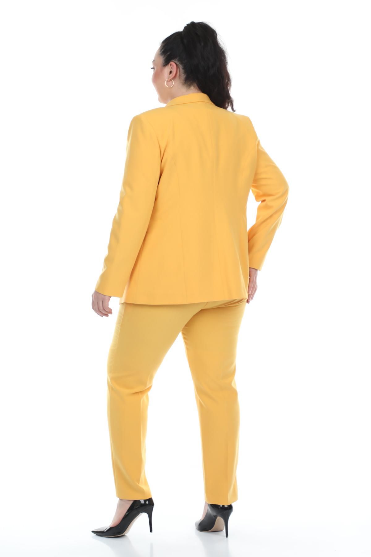 Plus size yellow on sale pantsuit