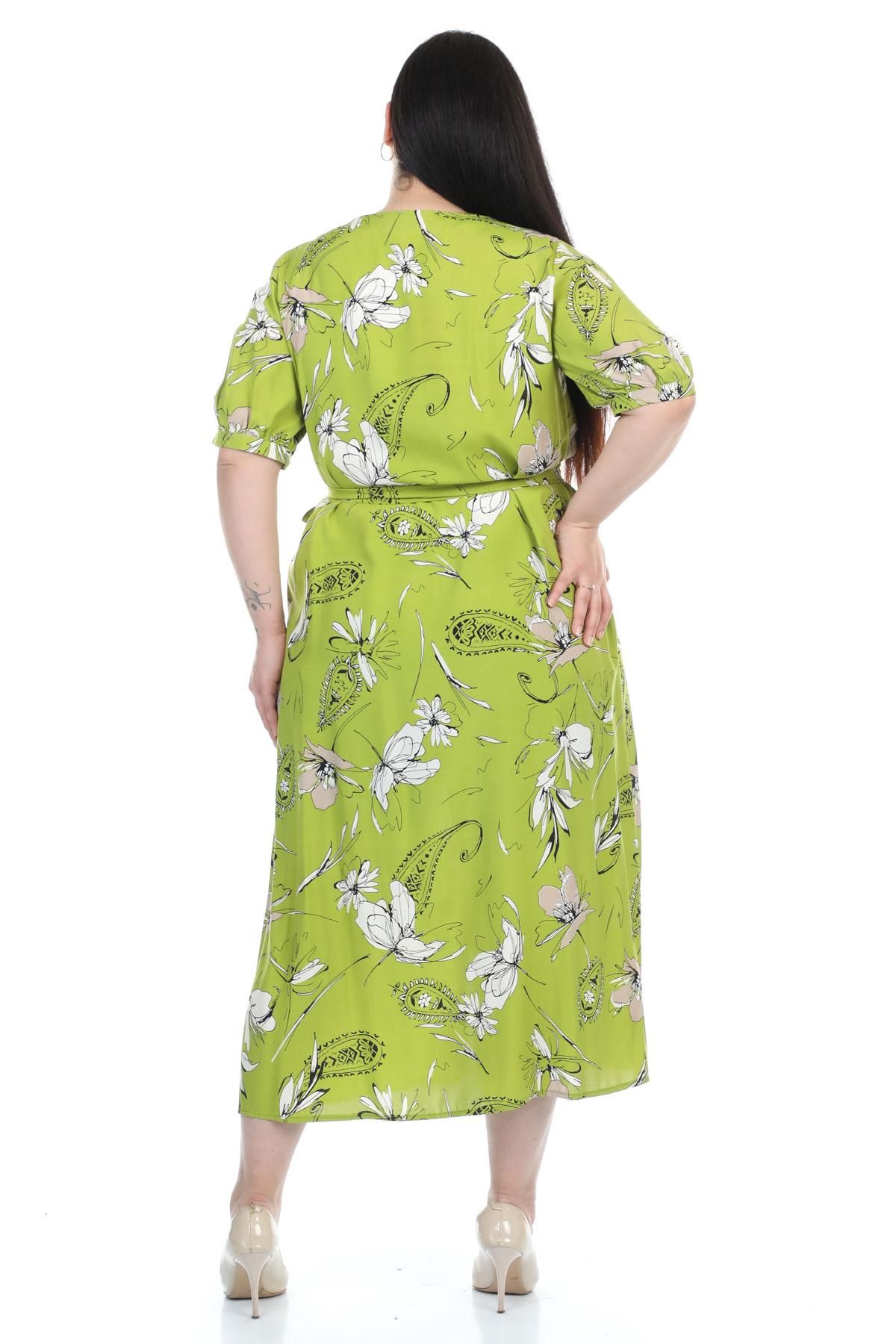 Plus size 2024 light green dress