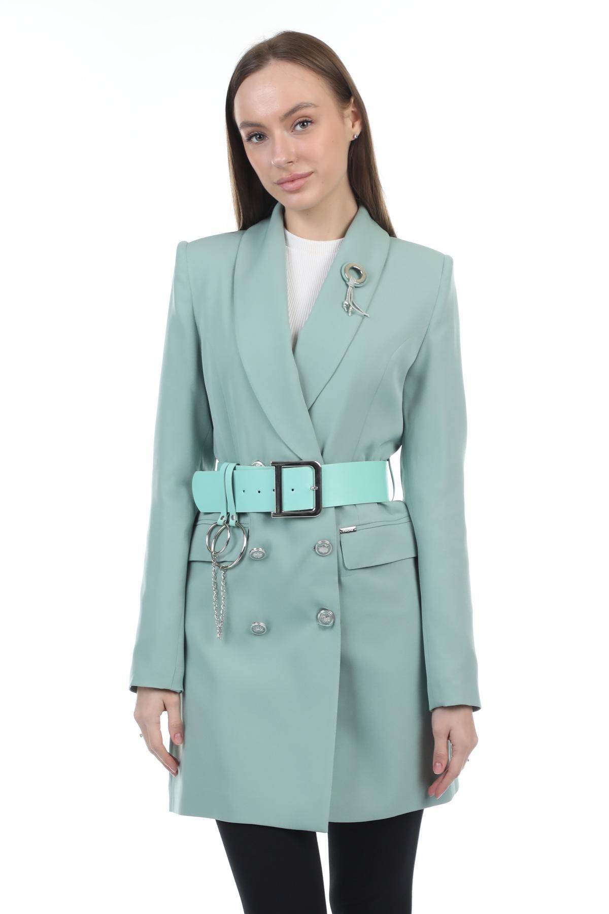 Turquoise 2025 coat women's