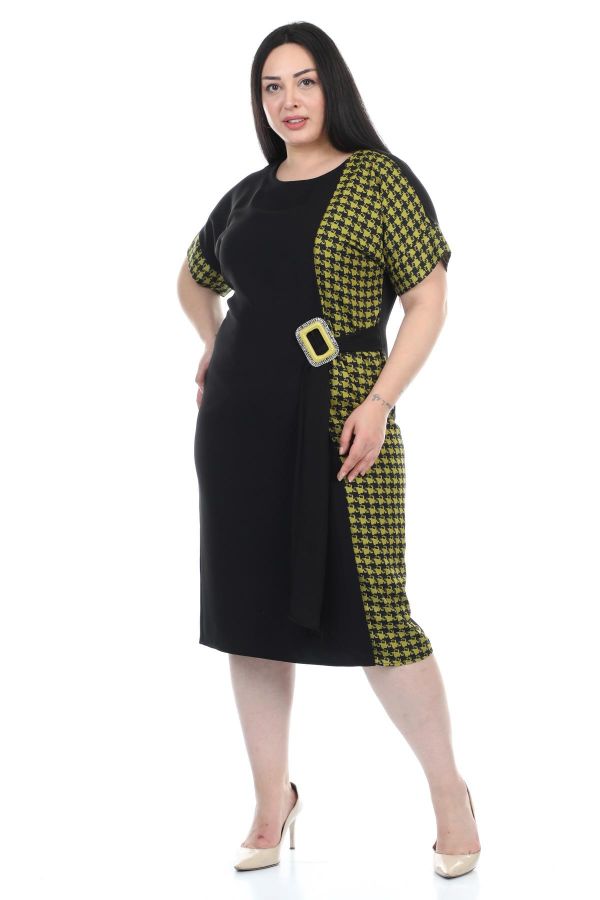 Velvet 77051xl FISTIK YESILI Büyük Beden Kadın Elbise resmi