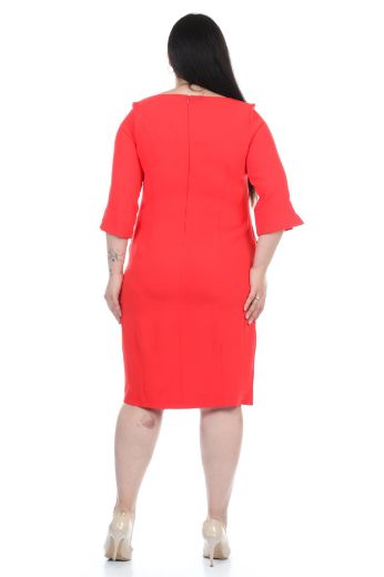 Velvet 41603xl KIRMIZI Büyük Beden Kadın Elbise resmi