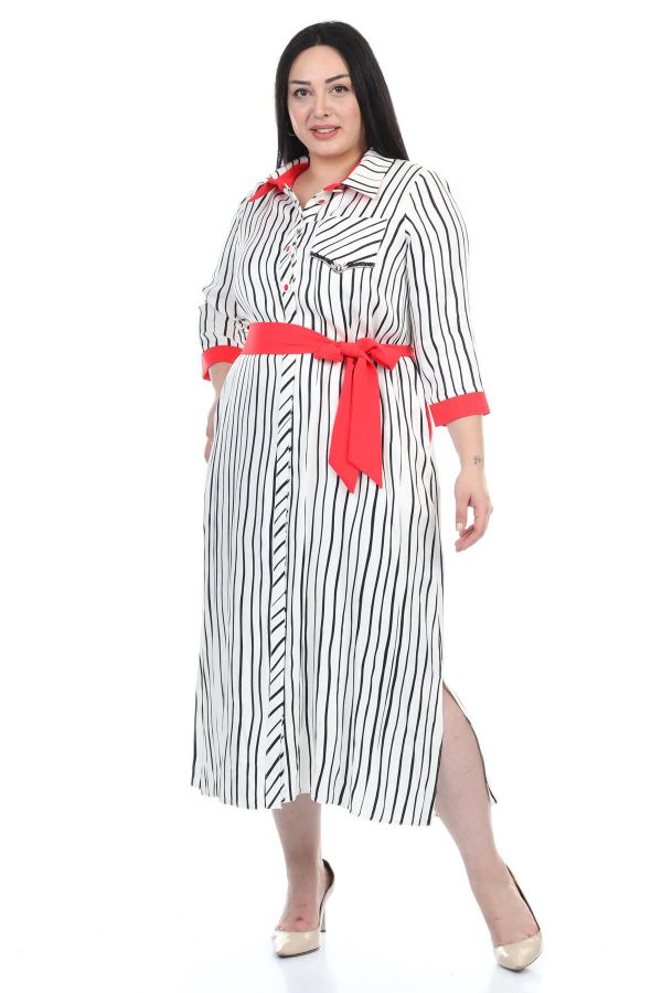 Velvet 77062xl EKRU Büyük Beden Kadın Elbise resmi