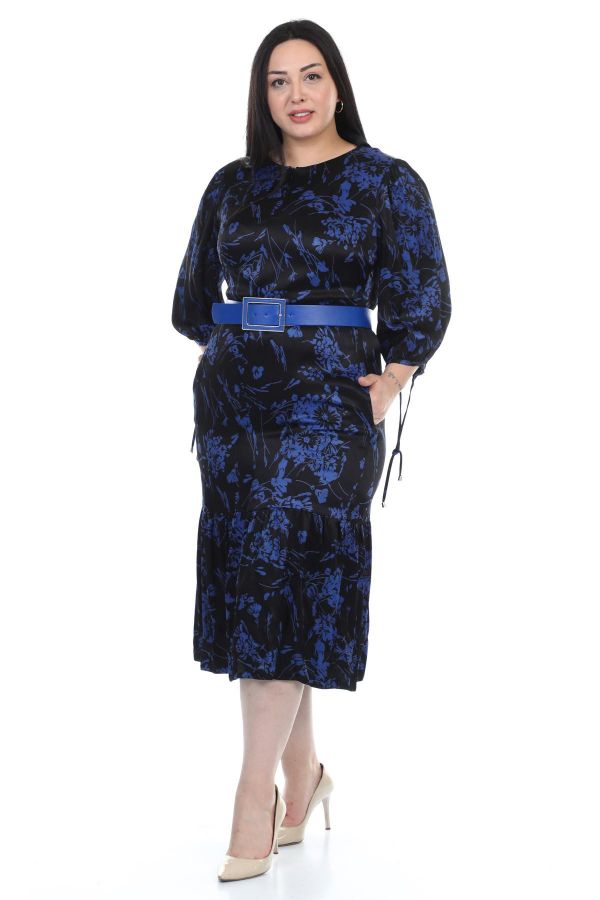 Velvet 77048xl SAKS Büyük Beden Kadın Elbise resmi