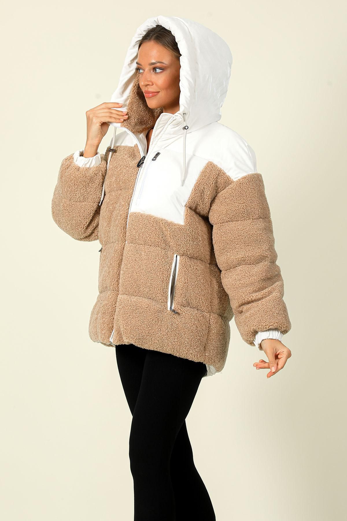 coffee color puffer jacket