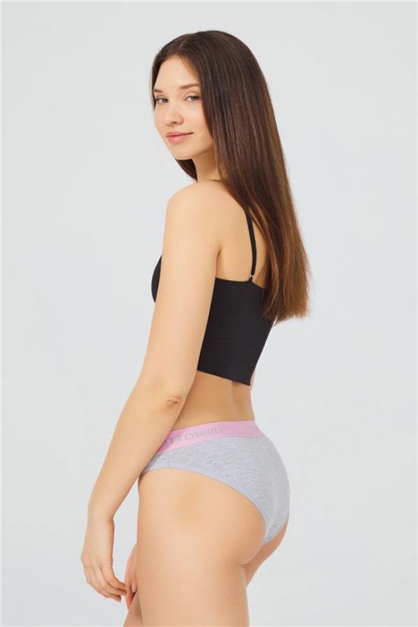 Picture of Cottonhill CH04901005GRİ PM-GR GREY Womens Panties
