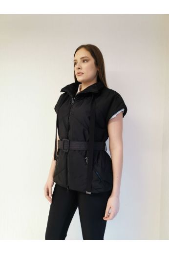 Picture of Lasagrada L-12960 BLACK Women Puffer Coat