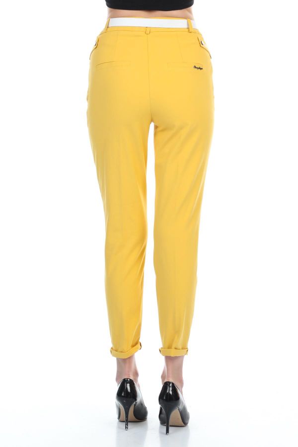 Picture of Vangeliza 22Y7002-1 MUSTARD Women's Trousers