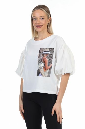 Seul 52402 EKRU Kadın T-Shirt resmi