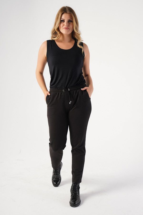 Picture of Nelly 220450070-siyah BLACK Plus Size Women Pants 