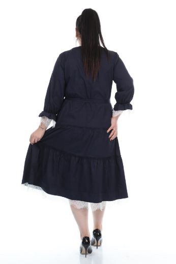 Изображение Nzr Line 1950xl ТЕМНО-СИНИЙ Женское платье большого размера 
