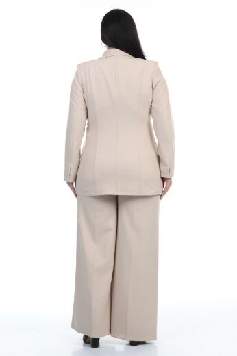 Picture of Womma 73454xl CREAM Plus Size Women Suit
