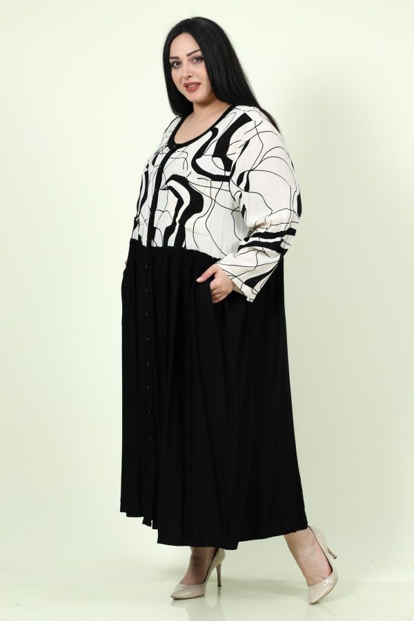 Изображение Aysel 7541xl ЧЕРНЫЙ Женское платье большого размера 