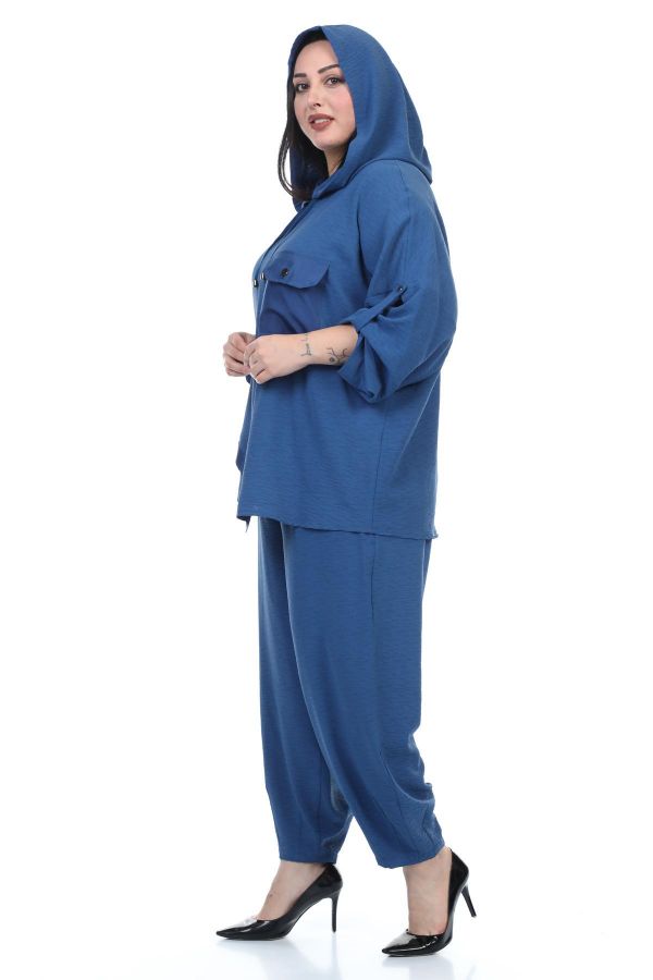Picture of Wioma 4246xl BLUE Plus Size Women Suit
