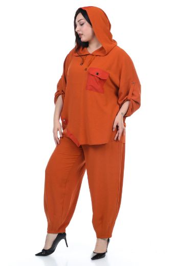 Picture of Wioma 4246xl ORANGE Plus Size Women Suit