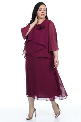 Изображение Wioma 4302xl СЛИВОВЫЙ Женское платье большого размера 