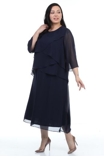 Изображение Wioma 4302xl ТЕМНО-СИНИЙ Женское платье большого размера 