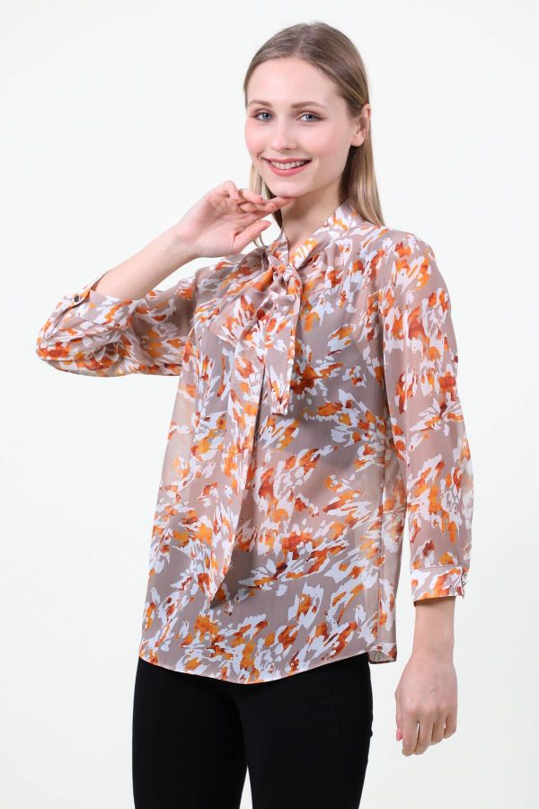 Picture of Kausi 3228 ORANGE Women Blouse