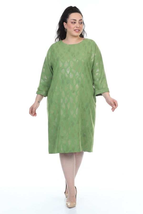 Picture of Vittoria 23281xl GREEN Plus Size Women Dress 