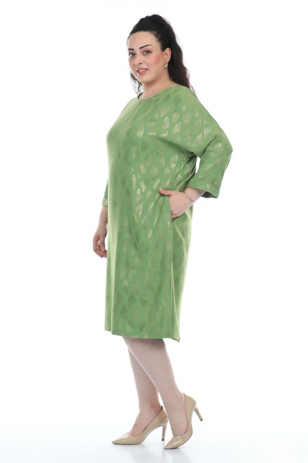 Picture of Vittoria 23281xl GREEN Plus Size Women Dress 