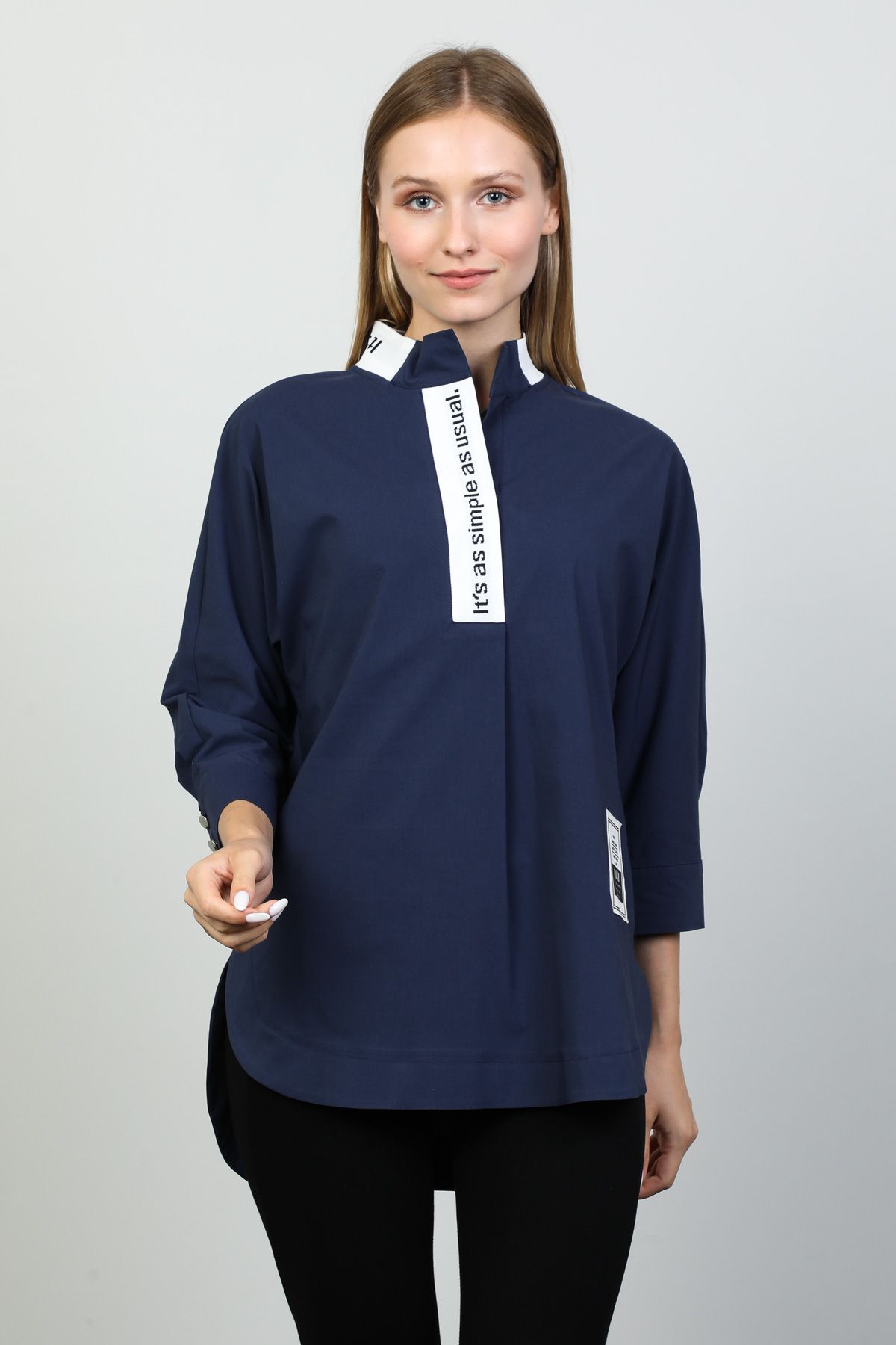 Aras 8946 NAVY BLUE Women Blouse | Dosso Dossi