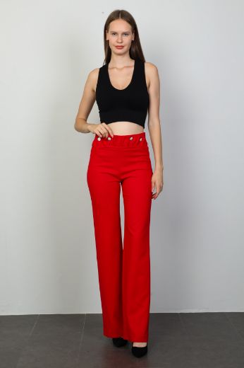 Picture of Serpil 38870 RED Women's Trousers