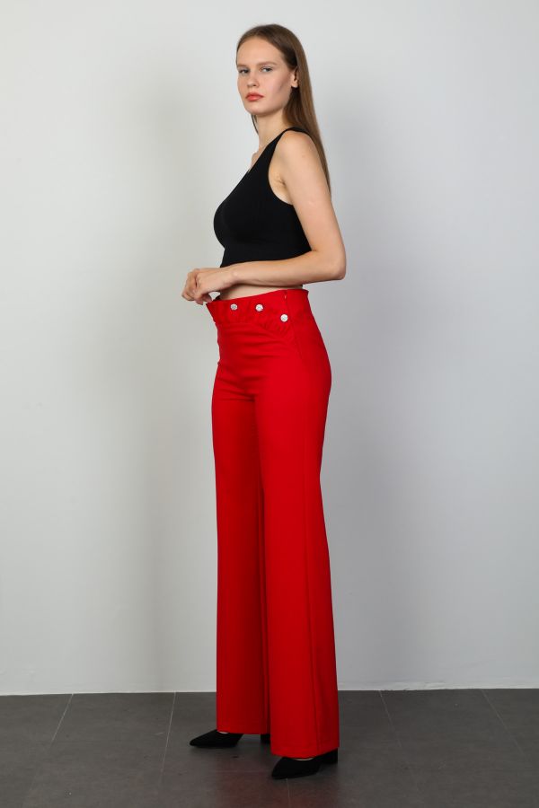 Picture of Serpil 38870 RED Women's Trousers