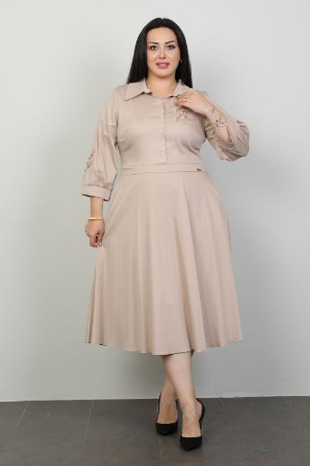 Plus size hotsell beige formal dresses