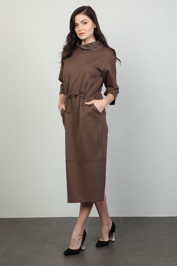 Picture of Mira Mia K246032 BROWN Women Dress