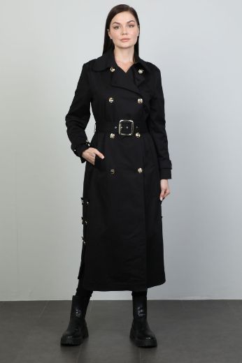 Burberry black outlet women's trench coat