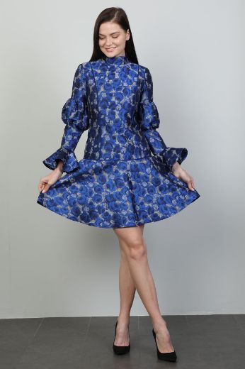 Picture of 4gKiwe MZG037 NAVY BLUE Women Dress