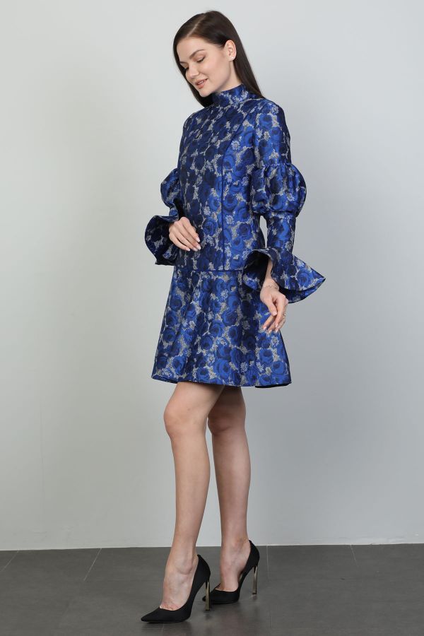 Picture of 4gKiwe MZG037 NAVY BLUE Women Dress