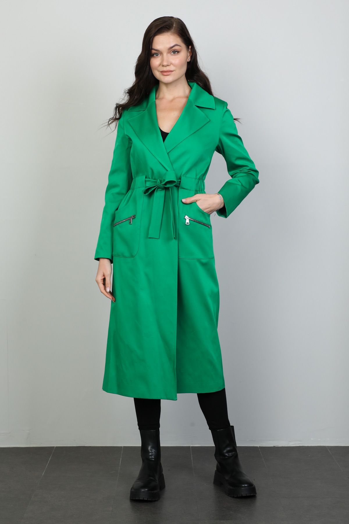 Renata P2444 GREEN Women Trenchcoat | Dosso Dossi