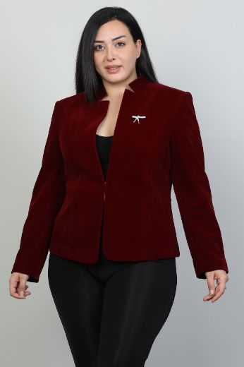 Burgundy plus clearance size blazer