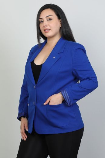 Plus size royal blue 2025 coat