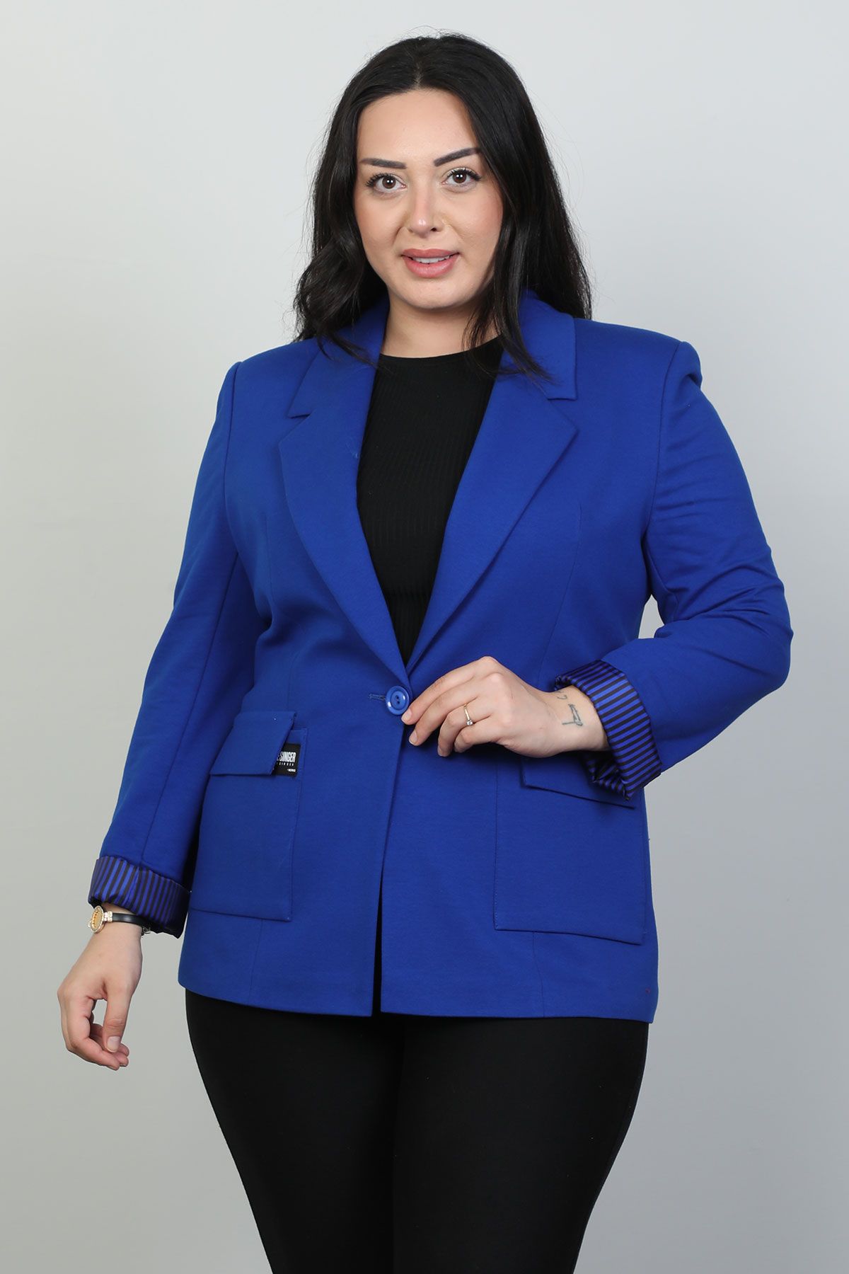 Navy blue plus size clearance coat