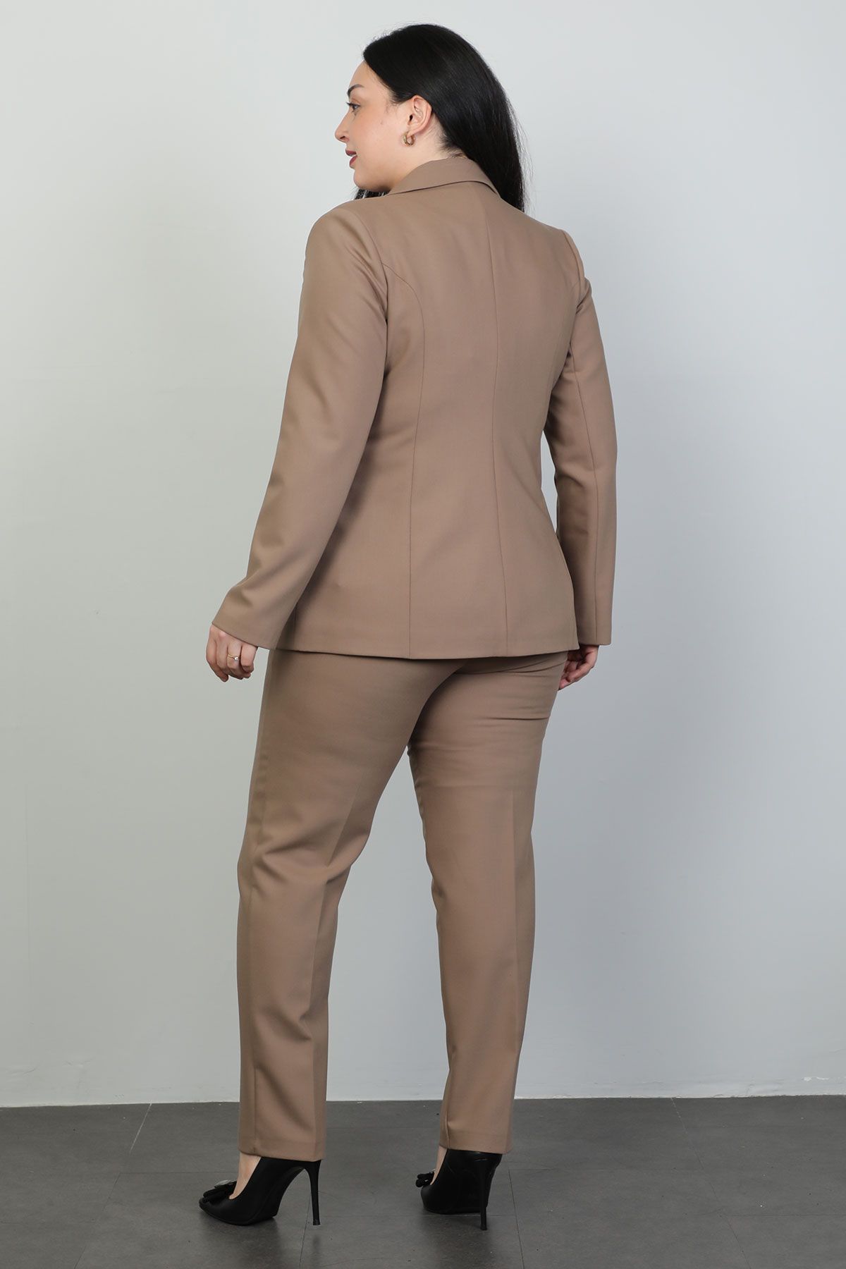 Xewn 4861xl LIGHT BROWN Plus Size Women Suit